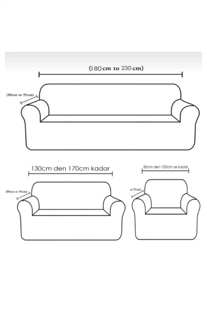 Bürümcük kumaş 3+3+1+1 koltuk takımı örtüsü. - Görsel 2