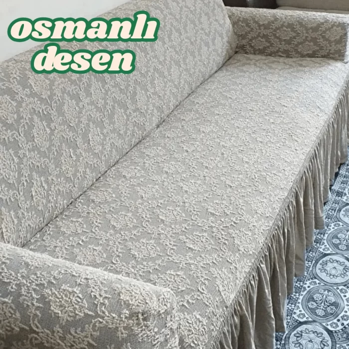 Jakarlı koltuk, kanepe, çekyat kılıfı. Osmanlı Desen